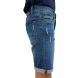 Maik Mid Blue Damaged Denim Short