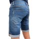 Maik Mid Blue Damaged Denim Short