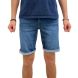 Maik Mid Blue Damaged Denim Short