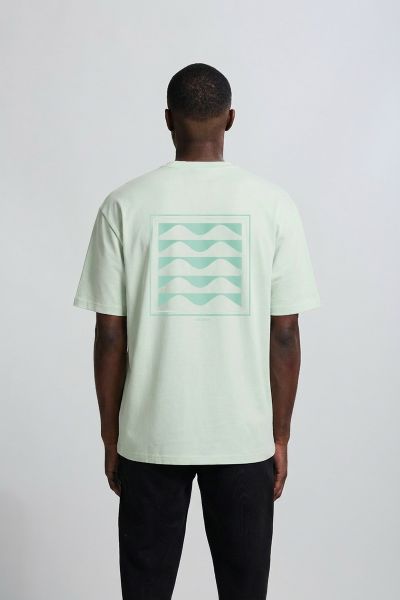 Monogram Tee  Aqua Glass