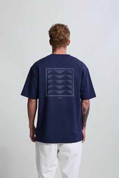 Monogram Tee  Navy