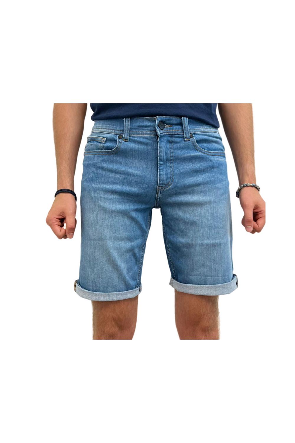 Maik Light Blue Denim Short