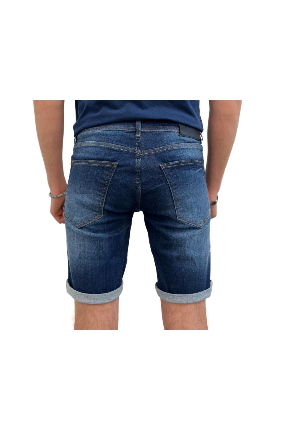 Maik Dark Blue Denim Short