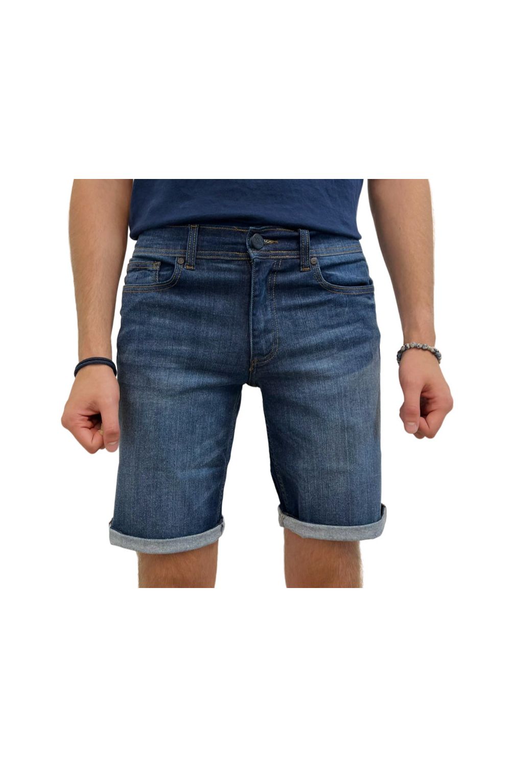 Maik Dark Blue Denim Short