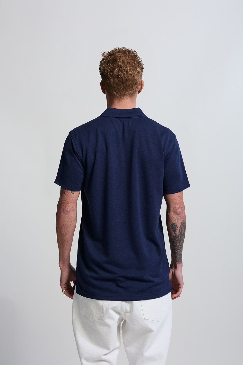 Polo Open Collar  Navy