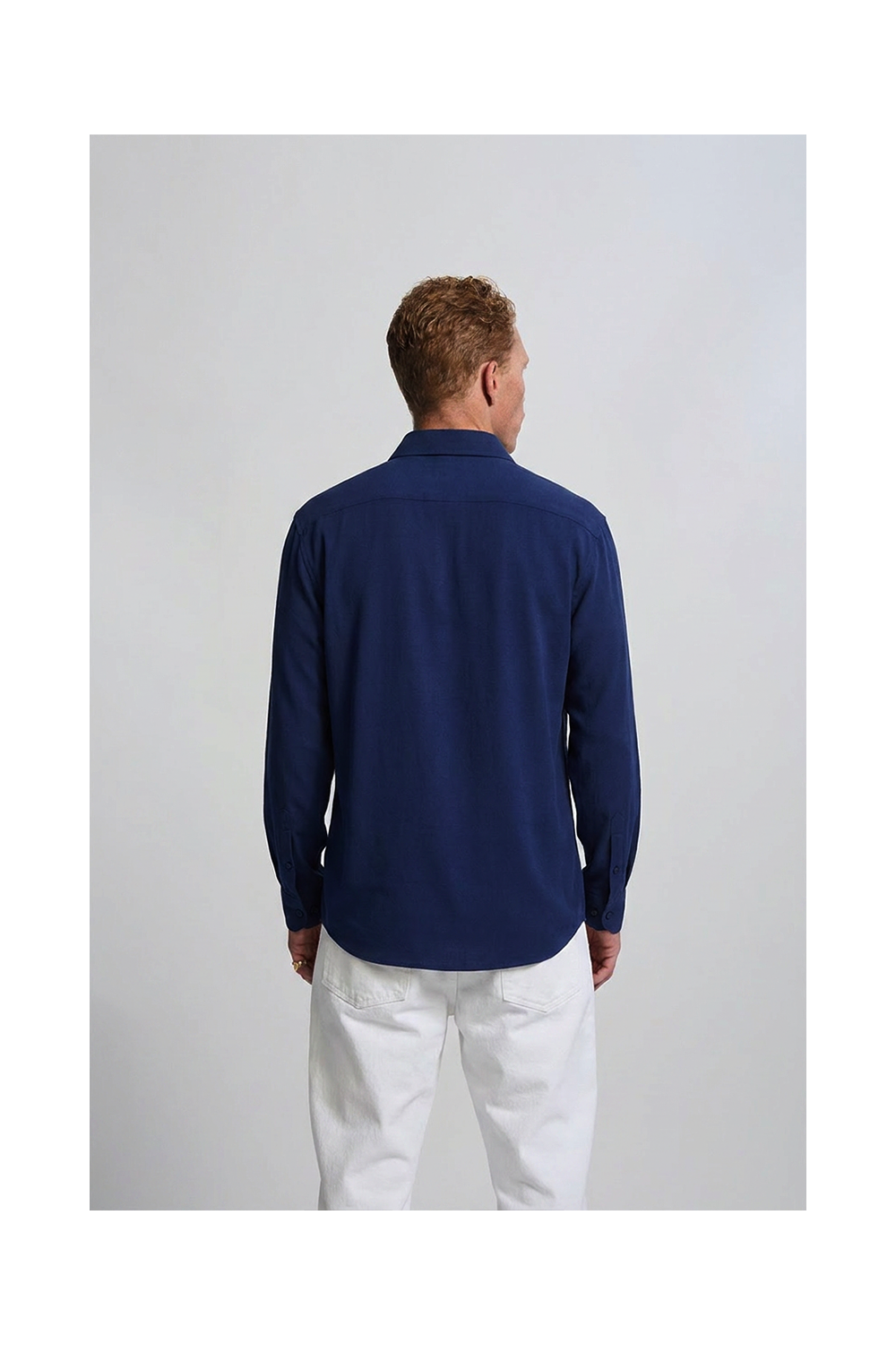 Button Down Shirt Long Sleeves  Navy