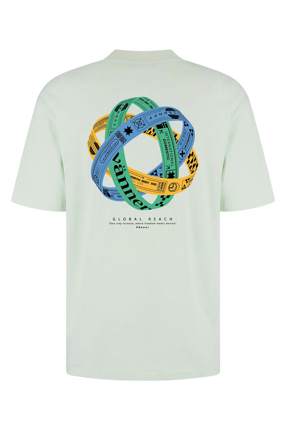 Global Reach Tee  Aqua Glass